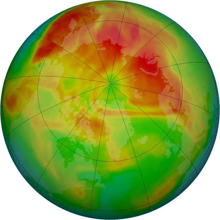 Arctic ozone map for 08 April 2012
